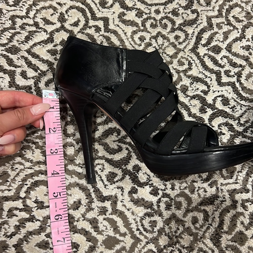 Stuart Weitzman Strappy Black Open Toe Pumps - image 3